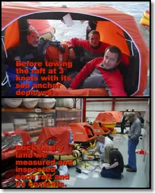 ISO Life Raft testing in U.K.