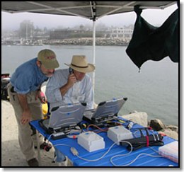 Doug Ritter reviewing test data