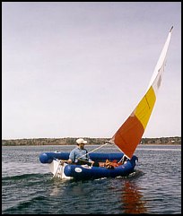 Steve Callahan sailing The Cam prototype