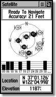 Actual eTrex GPS Receiver Screenshot from evaluation