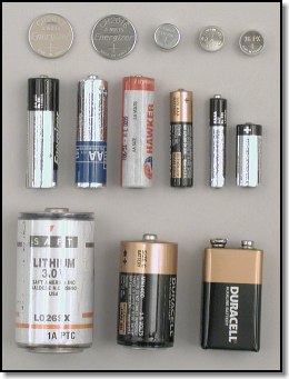 Batteries from our test LED flashlights