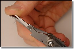 Opening scissors, potential for injury