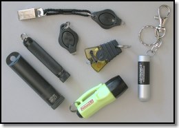 Single LED pocket flashlights