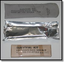 SRU-16/P Parachute Pack Survival Kit - Packaging