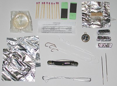 SRU-16/P Parachute Pack Survival Kit