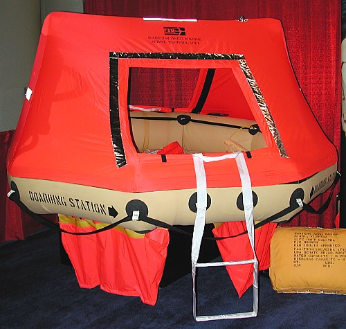 EAM Alpha Series Type II 4-person life raft