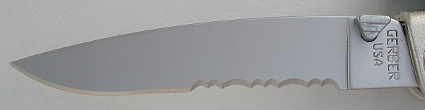 50% Serrated Drop Point Blade