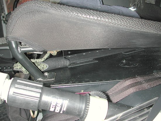 Machete Installed Under Pilot's Seat