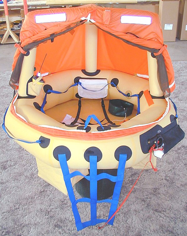 Life Raft As Deployed (except for EPIRB in holder)